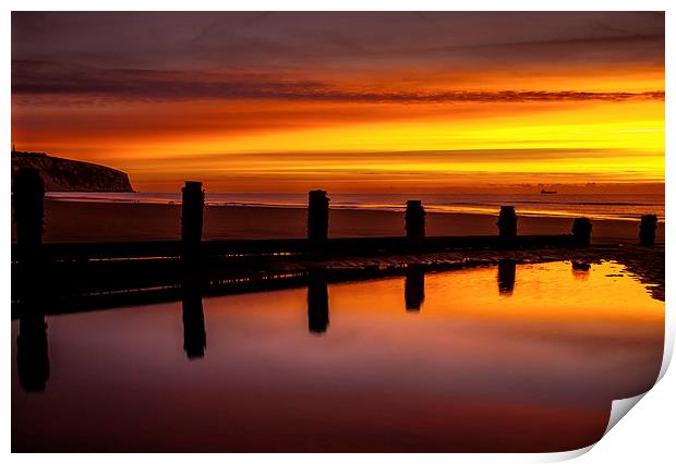 COLD SUNRISE  Print by DAVE BRENCHLEY