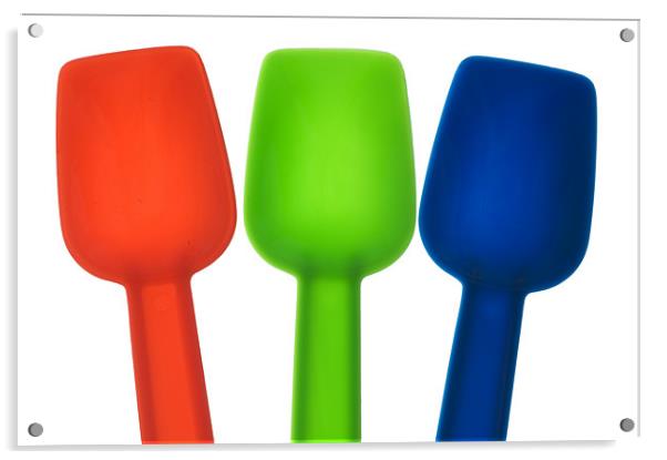 Coloured little spoons Acrylic by Josep M Peñalver