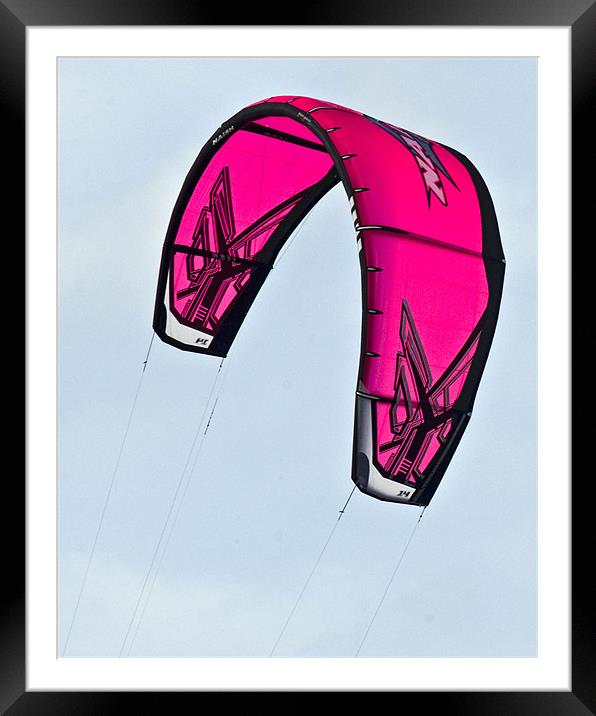 Kite Surfing Framed Mounted Print by Mike Gorton