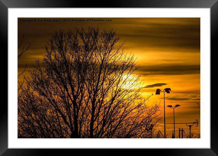  Sunset colour Framed Mounted Print by David Charlton
