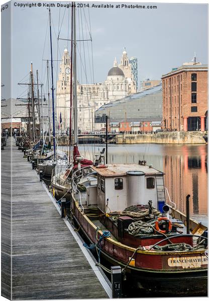 Liverpool Docks Canvas Print by Keith Douglas