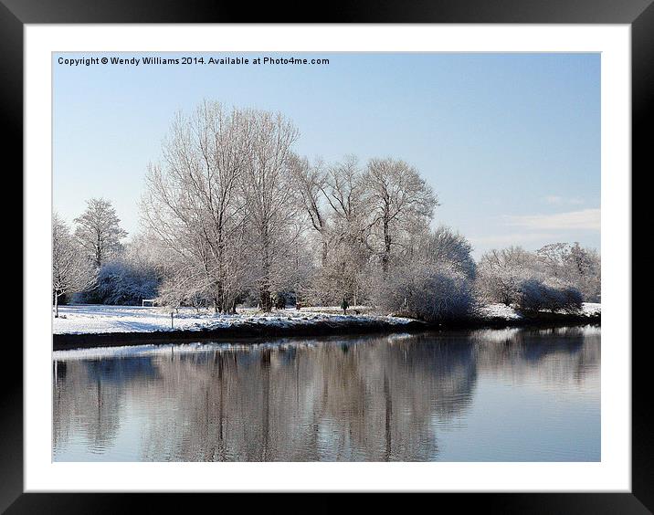 Frosty Lake Framed Mounted Print by Wendy Williams CPAGB