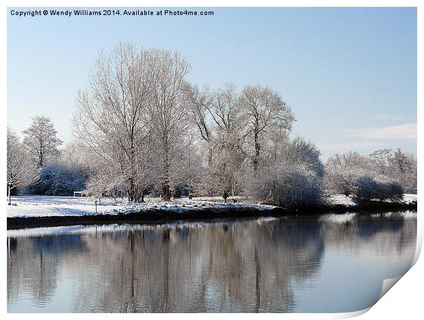 Frosty Lake Print by Wendy Williams CPAGB