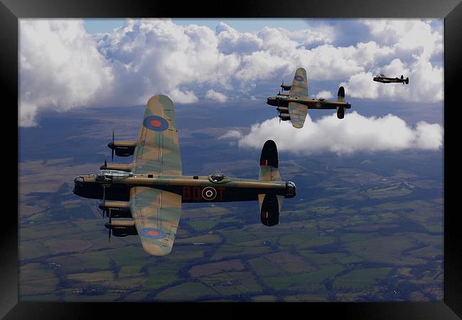  Lancaster Bombers return Framed Print by Oxon Images