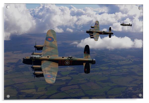  Lancaster Bombers return Acrylic by Oxon Images