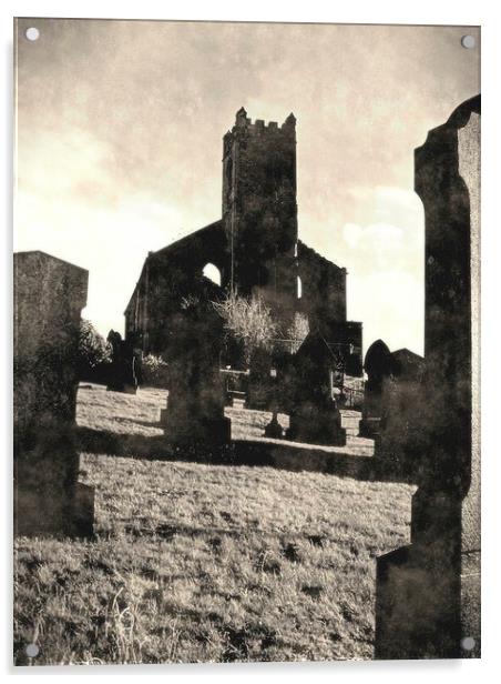  moody church Acrylic by dale rys (LP)