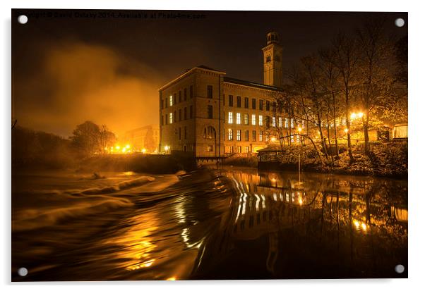 Salts Mill in Saltaire Yorkshire  Acrylic by David Oxtaby  ARPS
