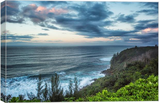  Sunrise Along the Cliffs  - Princeville - Kauai - Canvas Print by Belinda Greb