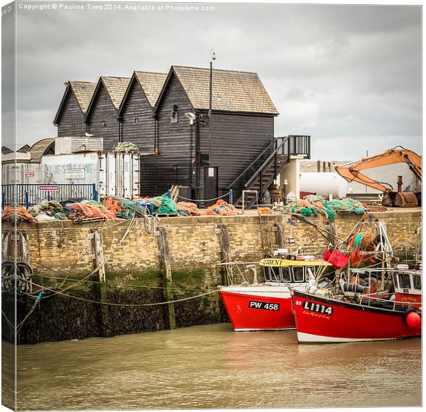  Whitstable Harbour, Kent Canvas Print by Pauline Tims