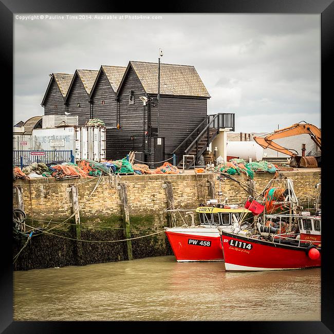 Whitstable Harbour, Kent Framed Print by Pauline Tims