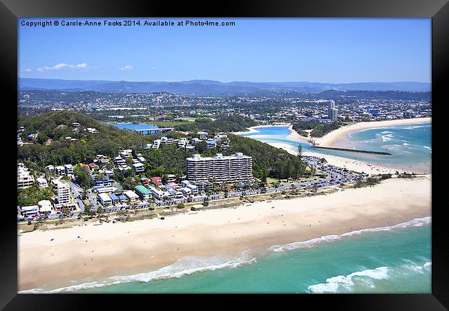  Gold Coast Aerial Framed Print by Carole-Anne Fooks