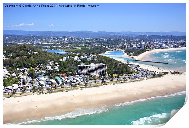  Gold Coast Aerial Print by Carole-Anne Fooks