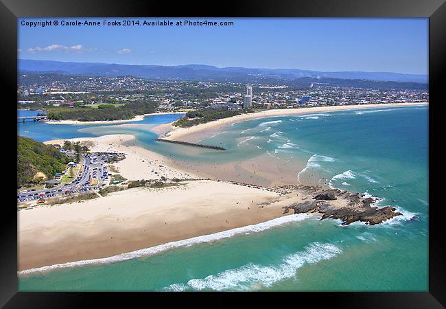   Gold Coast Aerial Framed Print by Carole-Anne Fooks