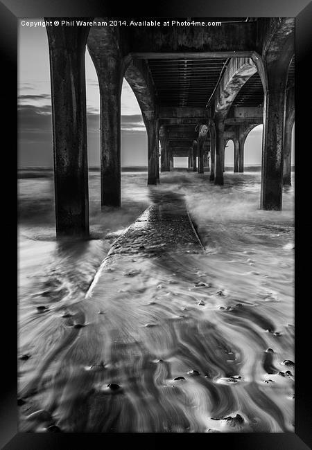  Under the Pier Framed Print by Phil Wareham