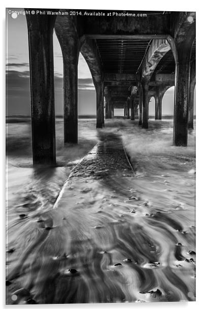  Under the Pier Acrylic by Phil Wareham
