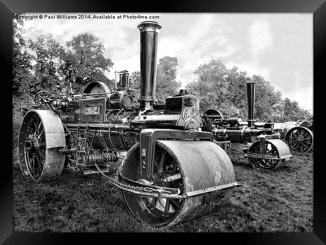  Burrells Steam Road Roller Framed Print by Paul Williams