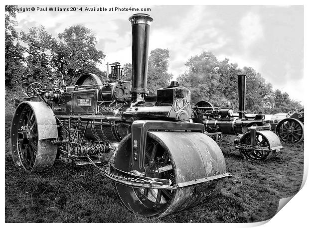  Burrells Steam Road Roller Print by Paul Williams