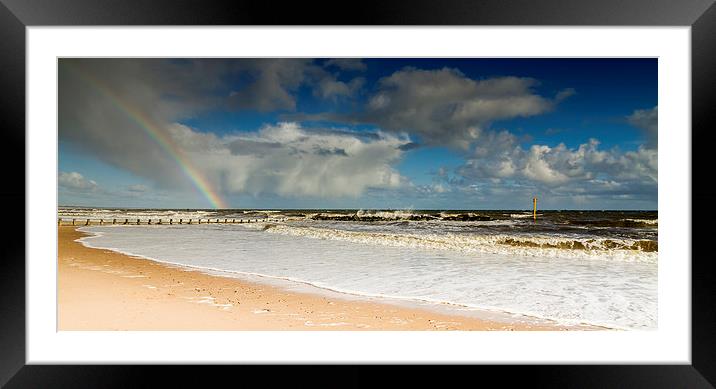  Rainbow over Aberdeen Beach Framed Mounted Print by Alan Whyte