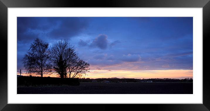  Sun setting over East Lothian Framed Mounted Print by Alan Whyte