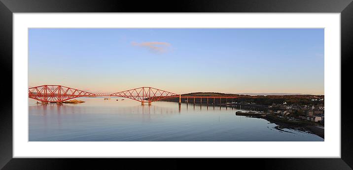   Sun Over the Forth Rail Bridge Framed Mounted Print by Alan Whyte