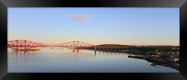   Sun Over the Forth Rail Bridge Framed Print by Alan Whyte