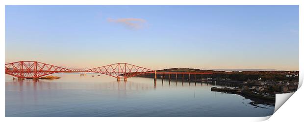   Sun Over the Forth Rail Bridge Print by Alan Whyte