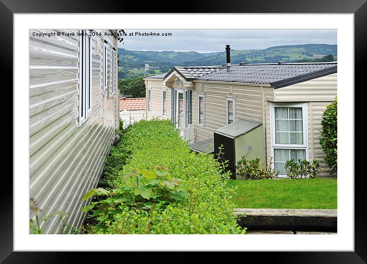  Privately owned caravans on a site in North Wales Framed Mounted Print by Frank Irwin