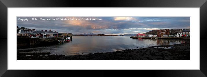  Oban Harbour panorama Framed Mounted Print by Ian Somerville