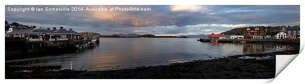  Oban Harbour panorama Print by Ian Somerville