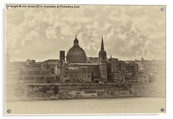  Valletta, Malta antiqued Acrylic by Jim Jones