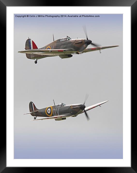  Hurricane And Spitfire 1 Framed Mounted Print by Colin Williams Photography