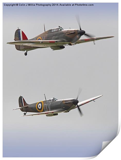  Hurricane And Spitfire 1 Print by Colin Williams Photography