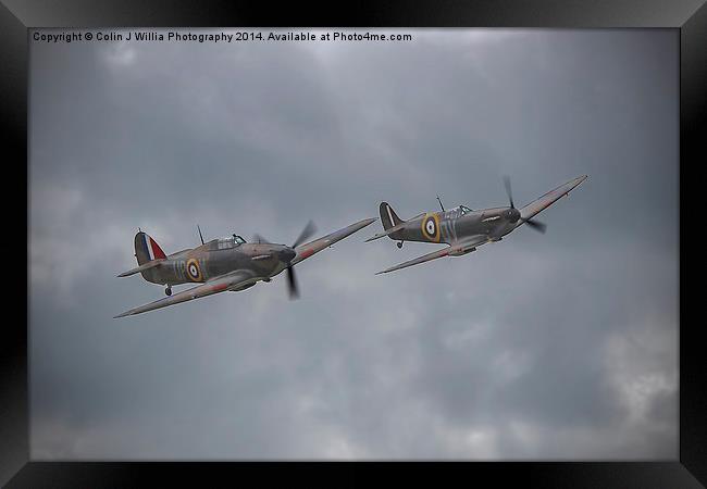   Hurricane And Spitfire 2 Framed Print by Colin Williams Photography