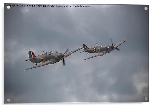   Hurricane And Spitfire 2 Acrylic by Colin Williams Photography