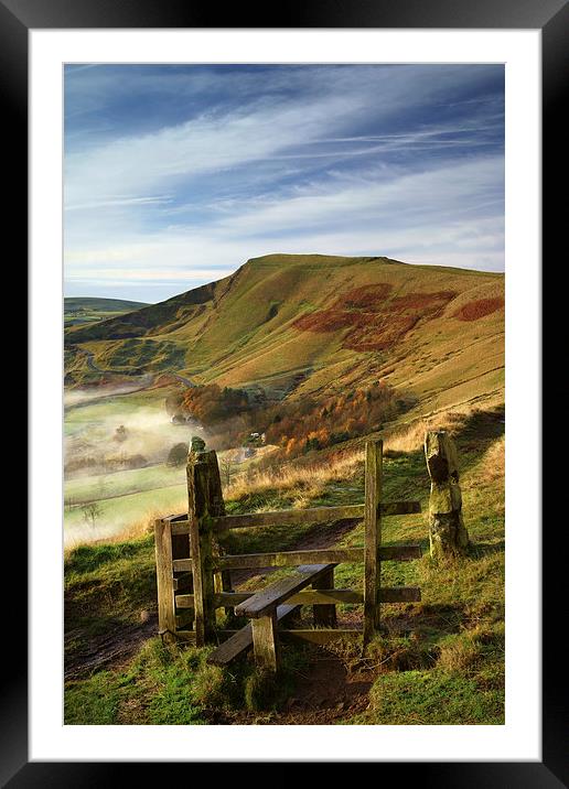 Footpath To Mam Tor  Framed Mounted Print by Darren Galpin