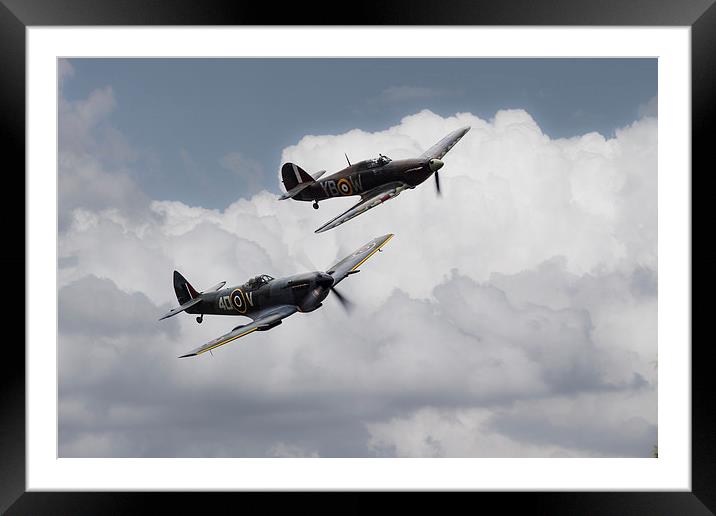 Battle Of Britain Fighters  Framed Mounted Print by J Biggadike