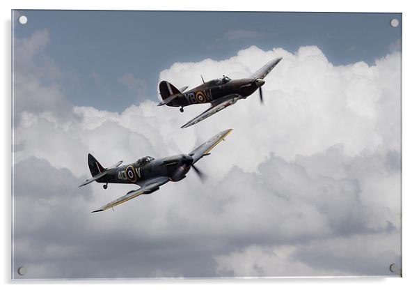 Battle Of Britain Fighters  Acrylic by J Biggadike