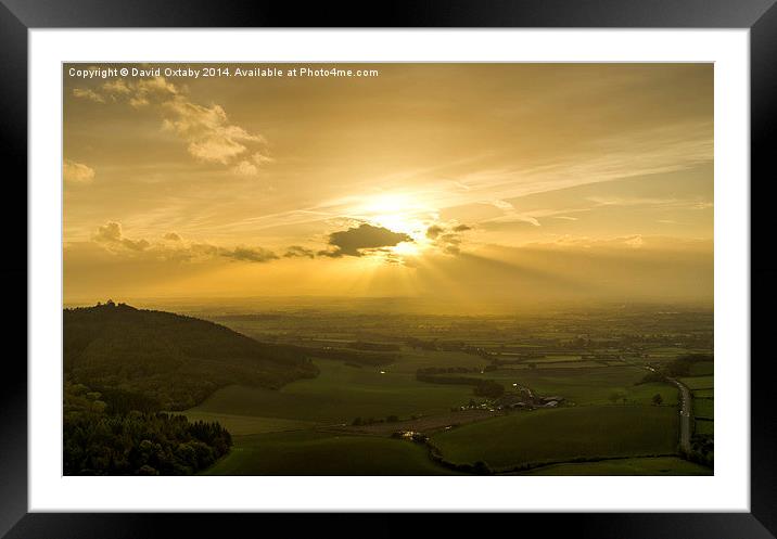  Sunset over Sutton Bank Framed Mounted Print by David Oxtaby  ARPS