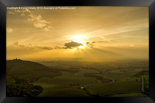  Sunset over Sutton Bank Framed Print by David Oxtaby  ARPS