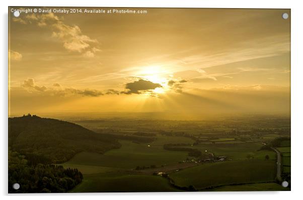  Sunset over Sutton Bank Acrylic by David Oxtaby  ARPS