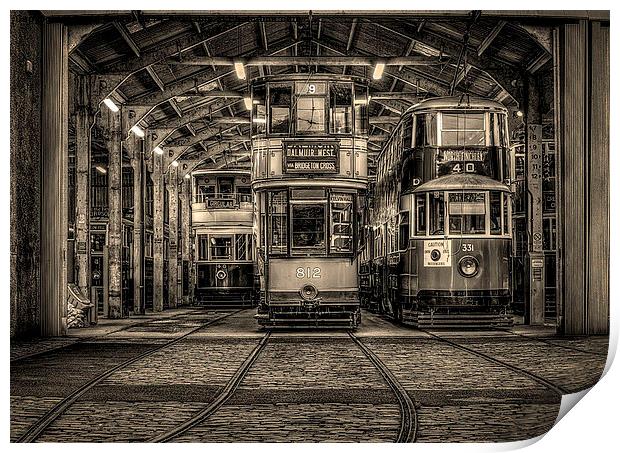  Trams at Crich Print by David Oxtaby  ARPS