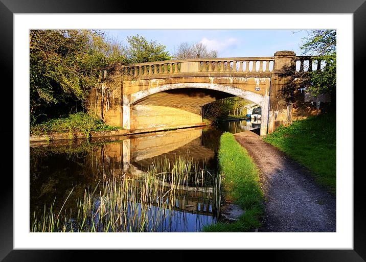  Reflections under the bridge Lancaster Canal Framed Mounted Print by Gary Kenyon