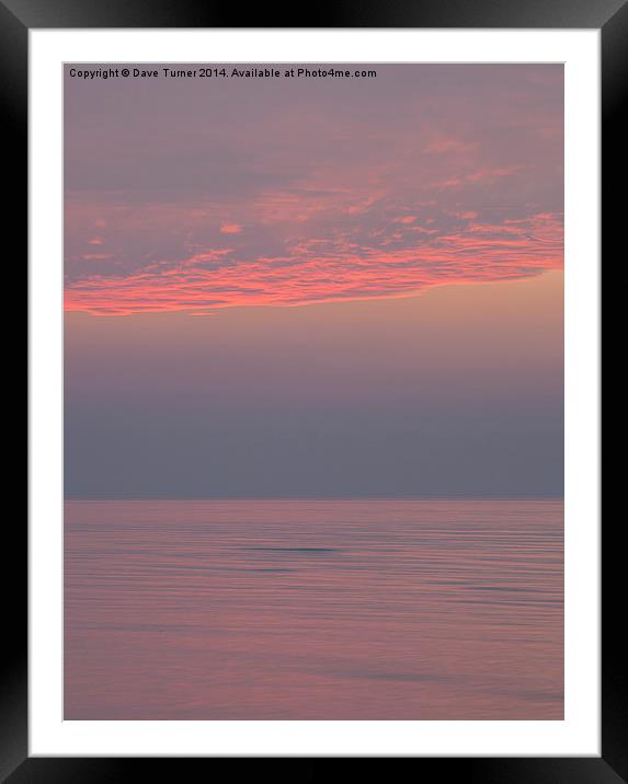  Tranquility Framed Mounted Print by Dave Turner