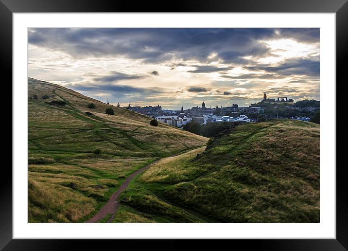  Looking towards Calton Hill Framed Mounted Print by Alan Whyte