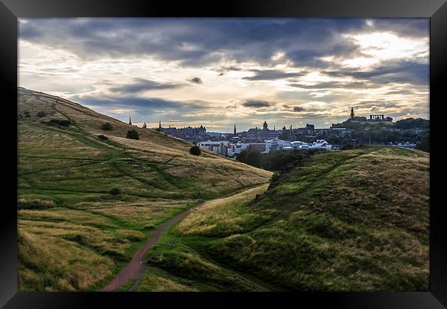  Looking towards Calton Hill Framed Print by Alan Whyte