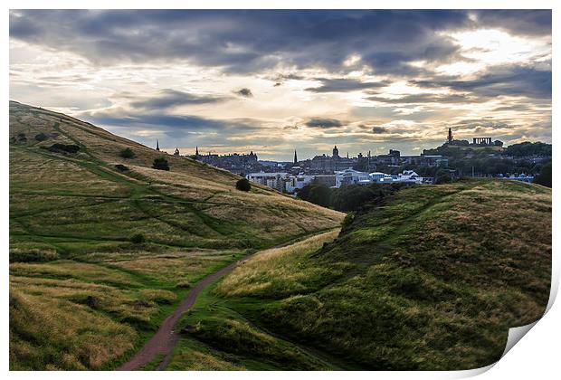  Looking towards Calton Hill Print by Alan Whyte