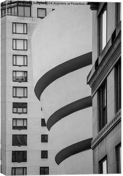 A glimpse of the Guggenheim Canvas Print by Keith Douglas