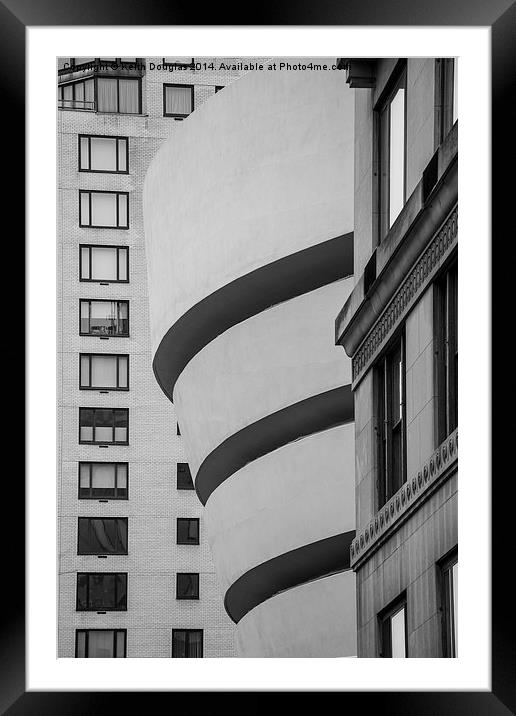  A glimpse of the Guggenheim Framed Mounted Print by Keith Douglas