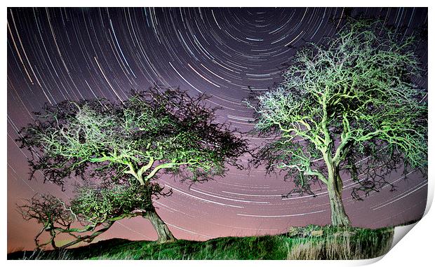  Stars trail Dance of the Night Print by Jon Fixter