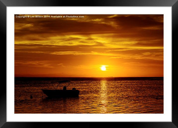  Indian Ocean Sunset Framed Mounted Print by Lee Wilson